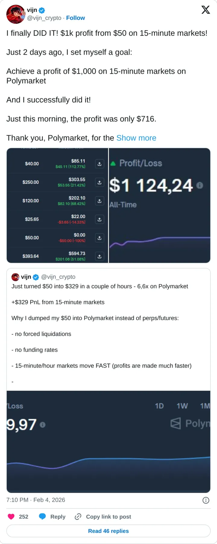 Post by @vijn_crypto on X, 4 February 2026
